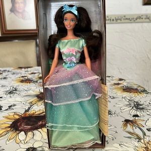 Spring Tea Party Barbie.    NRFB